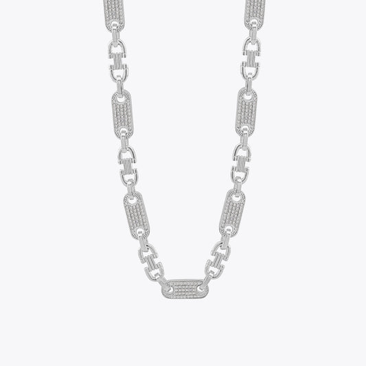 Halskette Valter aus 925er Silber mit Zirkonia 6,8 mm