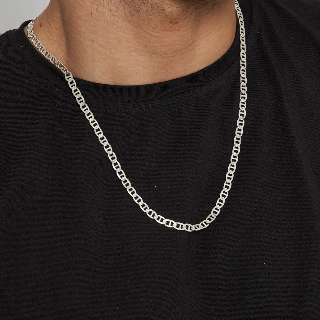 925 Silber Halskette 5 mm Mariner Link