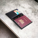 Reisepasshülle aus schwarzem Leder BLW112_S