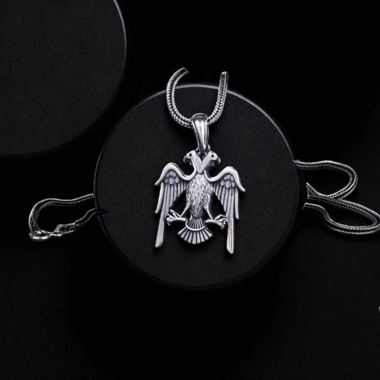 925 Silber -Doppel -Adleranhänger