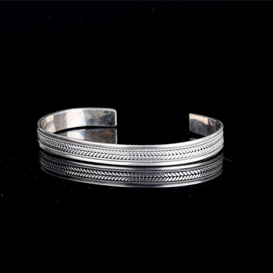 Pantser Patroon 925 Sterling Zilver Heren Armband