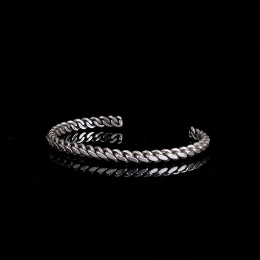 Gedraaide 925 Sterling Zilver Heren Armband