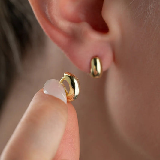 Minimalistische Oorringen | 925 Zilver Verguld