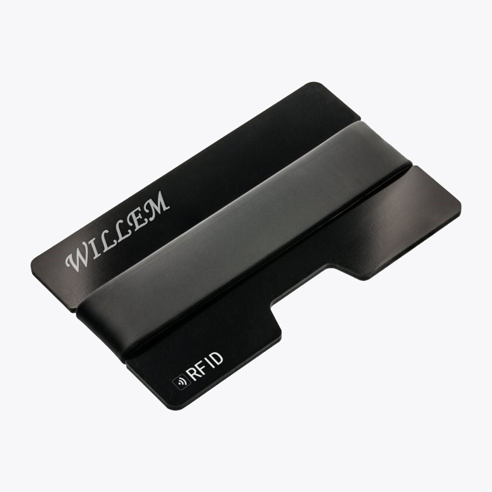 RFID-Kartenetui mit Namen – Metall