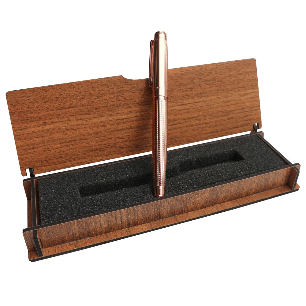 Personalisierter Tintenroller – Schreibset mit gravierter Holzbox