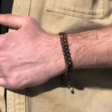 By LYDIAN Heren Armband Tijgeroog en Hematiet ARLB-25
