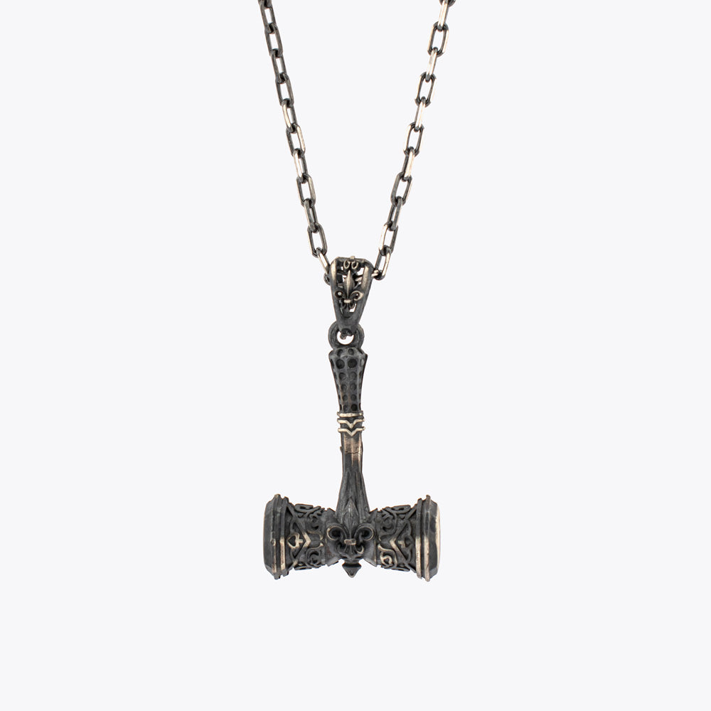 Silberner Hammer des Thor-Halskettenanhängers BLAR0120