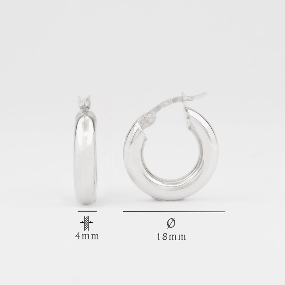 Ohrringe aus 925er Sterlingsilber – 18 mm BLARW018