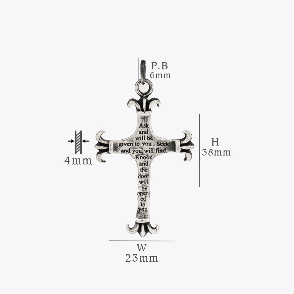Silberner Kreuz-Halsketten-Anhänger BLAR0118