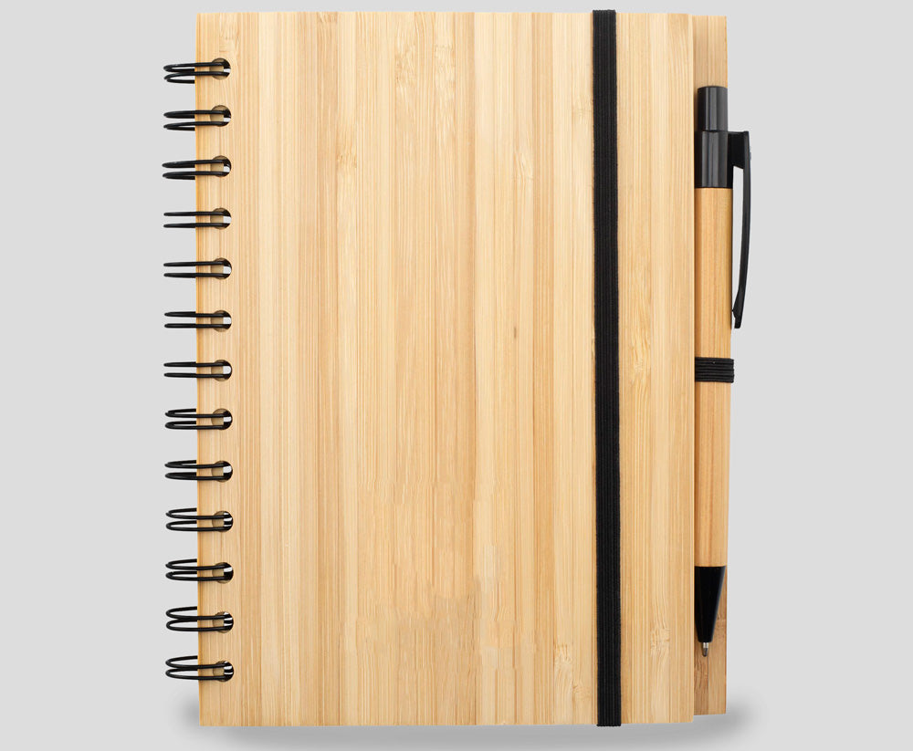 Bamboo notitieboekje A5 en pen graveren -1