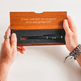 Personalisiertes Stift-Set – Schreibset mit gravierter Holzbox BLP012