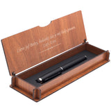 Personalisiertes Stift-Set – Schreibset mit gravierter Holzbox BLP012