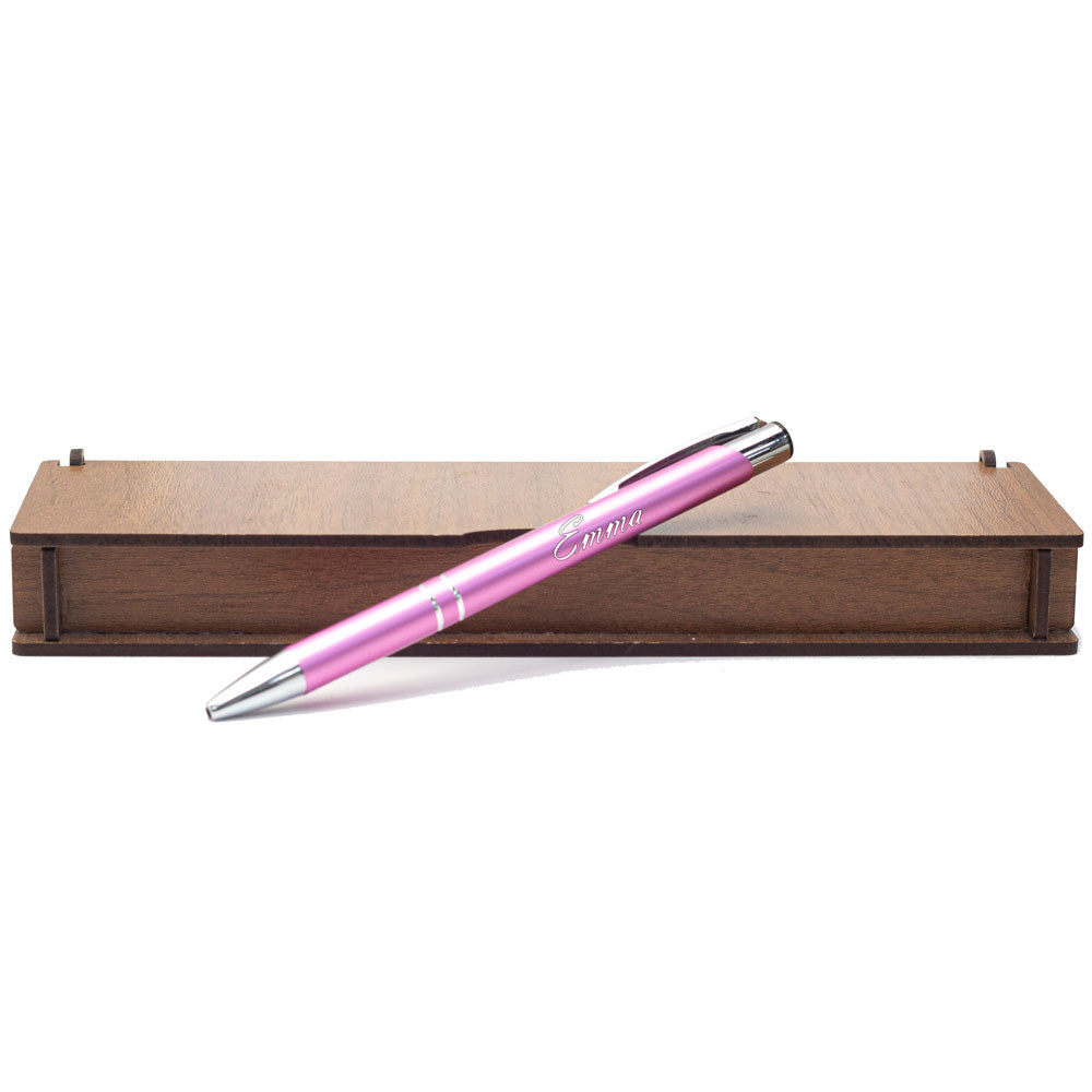 Personalisiertes Stift-Set – Schreibset mit gravierter Holzbox BLP2001