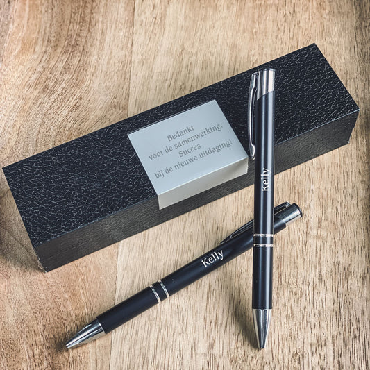 Personalisiertes Stiftset – Schreibset mit gravierter Box BLP2156