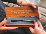 Personalisiertes Stift-Set – Schreibset mit gravierter Holzbox BLP012