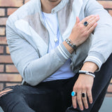 by LYDIAN Heren Armband 925s Zilveren NLTB064_B