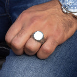 Siegelring aus 925er Silber für Herren LMR223_ZG