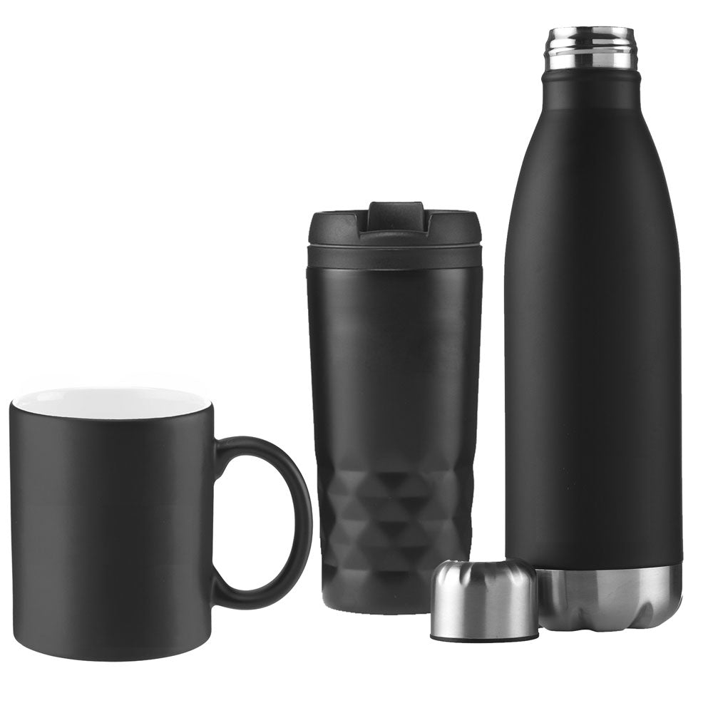 Wasserkrug, Thermosbecher für Ihren Kaffee und eine Tasse mit dem Namen AC20039